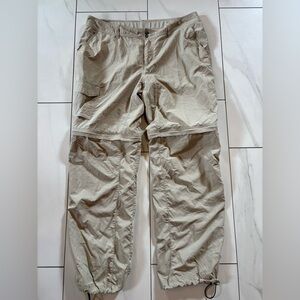Columbia Omni-shade Convertible Stretch pants/ shorts-size 16 - tan/ beige